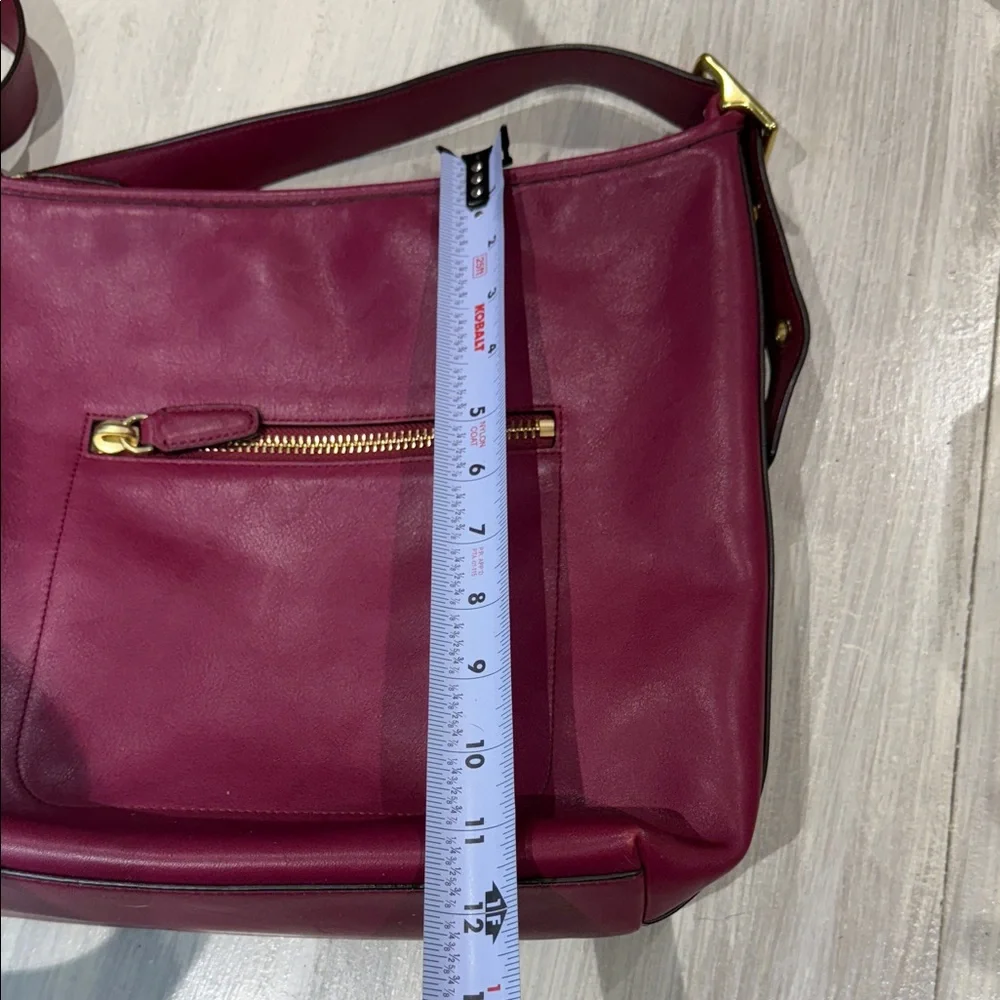 Vintage Coach Fuchsia Leather Shoulder Bucket Bag- EUC